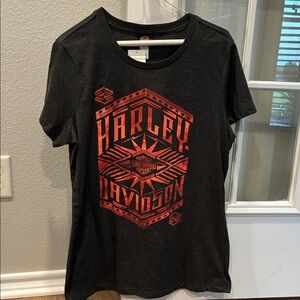 Harley-Davidson Black Tee with Red Graphic NWT size L